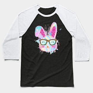 Colorful Easter Bunny Baseball T-Shirt